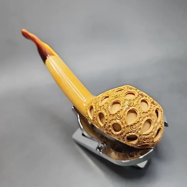 CAO Lattice Bent Author Block Meerschaum Pipe [SOLD OUT] - Image 11