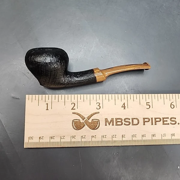 Sean Reum Pipes, Black Sandblasted Acorn Briar Pipe, New - Image 11