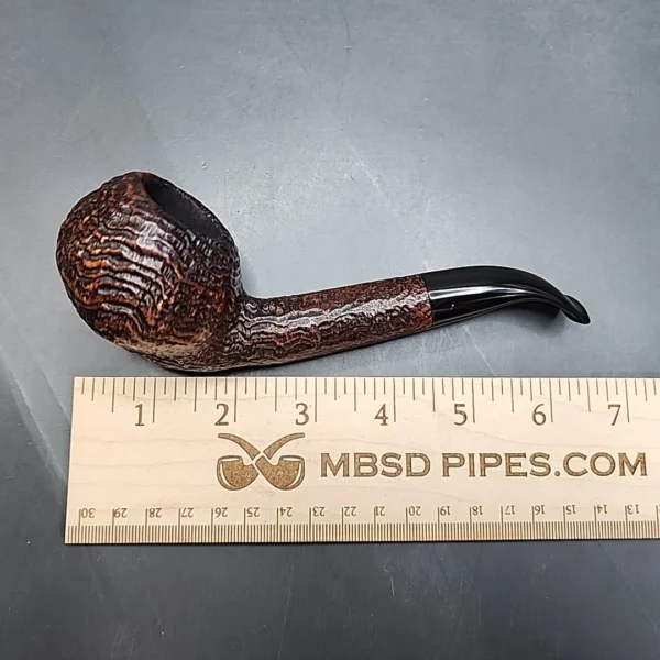 Age Bogelund D Sandblasted Bent Apple Estate Briar Pipe, Danish Estates (9mm) - Image 11
