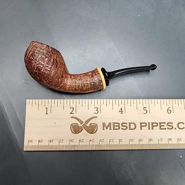 Gregor Lobnik Sandblasted Bent Egg Estate Artisan Briar Pipe [SOLD OUT] - Image 11