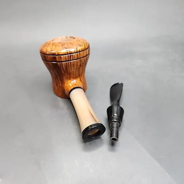 PapaBearPipes Smooth Rhodesian Sitter Handmade Briar Pipe, New [SOLD OUT] - Image 11
