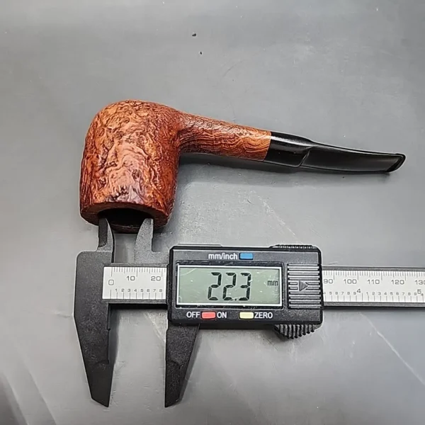 The Tinder Box Exotica Sandblasted Bent Billiard Estate Briar Pipe [SOLD OUT] - Image 11