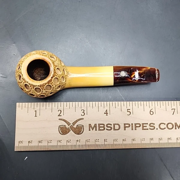 CAO Lattice Bent Author Block Meerschaum Pipe [SOLD OUT] - Image 12