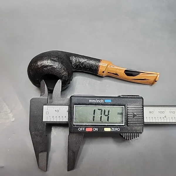 Sean Reum Pipes, Black Sandblasted Acorn Briar Pipe, New - Image 12