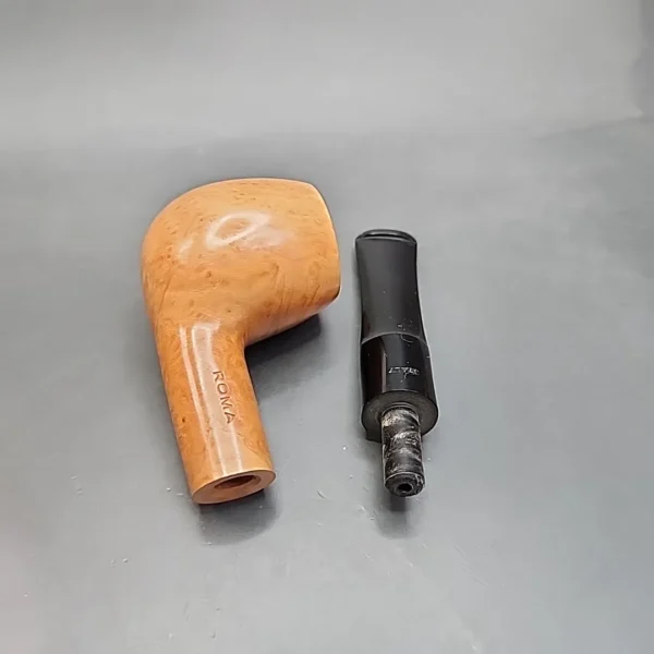 Roma Smooth Straight Apple Briar Pipe, Unsmoked - Image 12