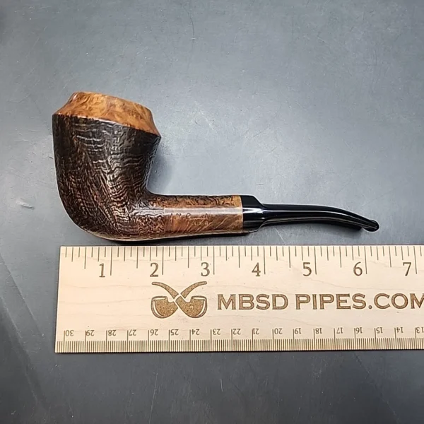 JM Boswell Partially Sandblasted Bent Rhodesian Estate Briar Pipe [SOLD OUT] - Image 12