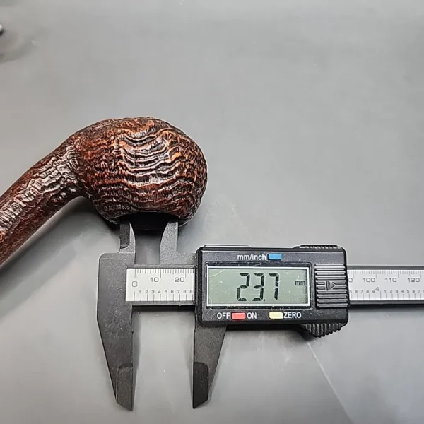 Age Bogelund D Sandblasted Bent Apple Estate Briar Pipe, Danish Estates (9mm) - Image 12