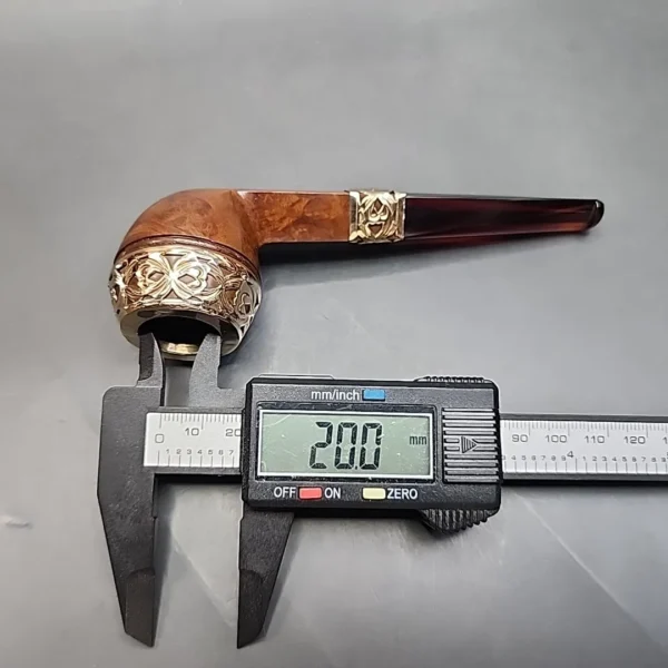 WDC Real Amber, Gold Mounted Bulldog Estate Briar Pipe [SOLD OUT] - Image 12