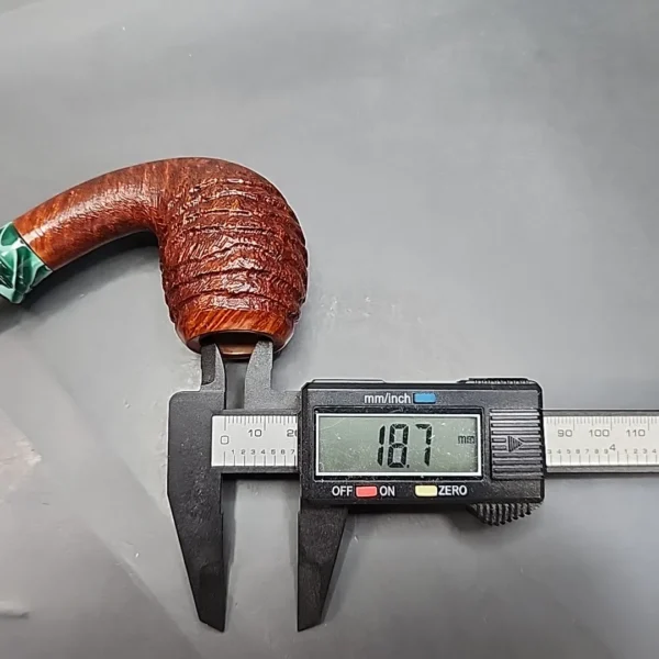 PapaBearPipes Rusticated Bent Egg Handmade Briar Pipe, New [SOLD OUT] - Image 12