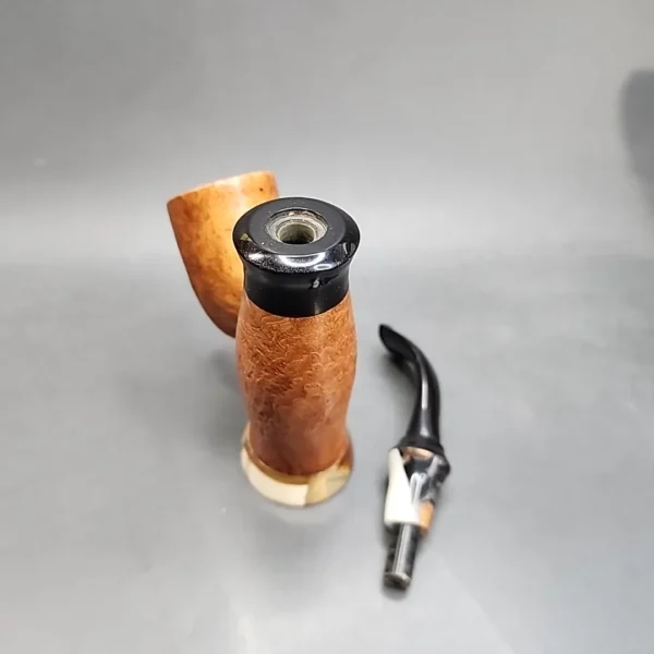 PapaBearPipes Faux Cavalier Sandblasted Briar Pipe, New [SOLD OUT] - Image 12