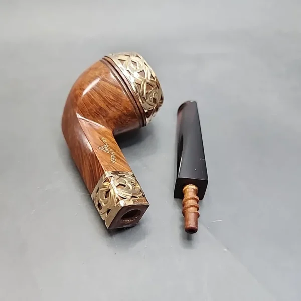 WDC Real Amber, Gold Mounted Bulldog Estate Briar Pipe [SOLD OUT] - Image 13