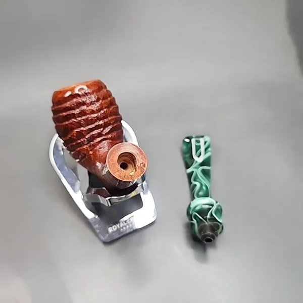 PapaBearPipes Rusticated Bent Egg Handmade Briar Pipe, New [SOLD OUT] - Image 13