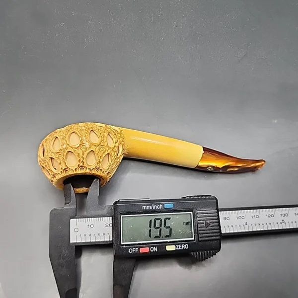 CAO Lattice Bent Author Block Meerschaum Pipe [SOLD OUT] - Image 13