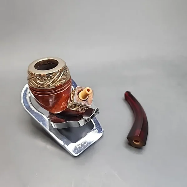 LHS Redmanol Gold Mounted Estate Briar Pipe [SOLD OUT] - Image 14