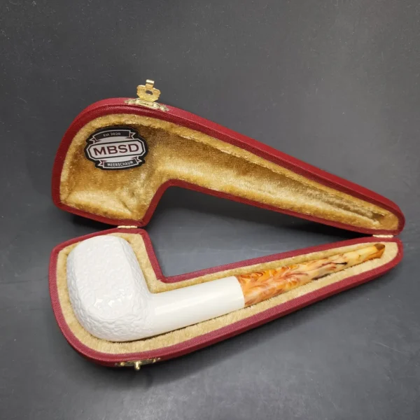 MBSD Meerschaum Panel Block Meerschaum Pipe, Fitted Case [SOLD OUT] - Image 3