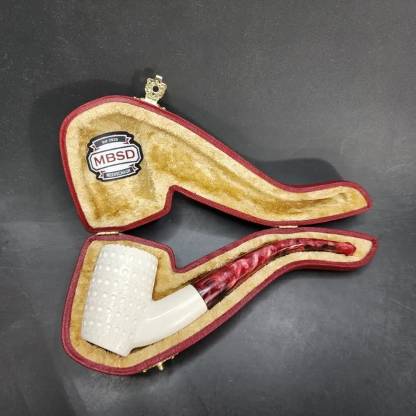 MBSD Meerschaum Bent Poker Block Meerschaum Pipe, Fitted Case [SOLD OUT] - Image 3