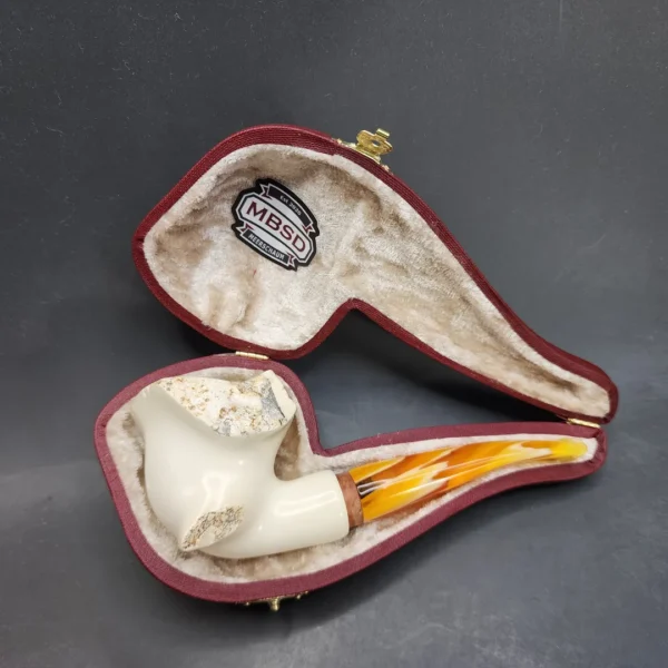 MBSD Meerschaum Deluxe Natural, Freehand Block Meerschaum Pipe, Briar-Mortis [SOLD OUT] - Image 3