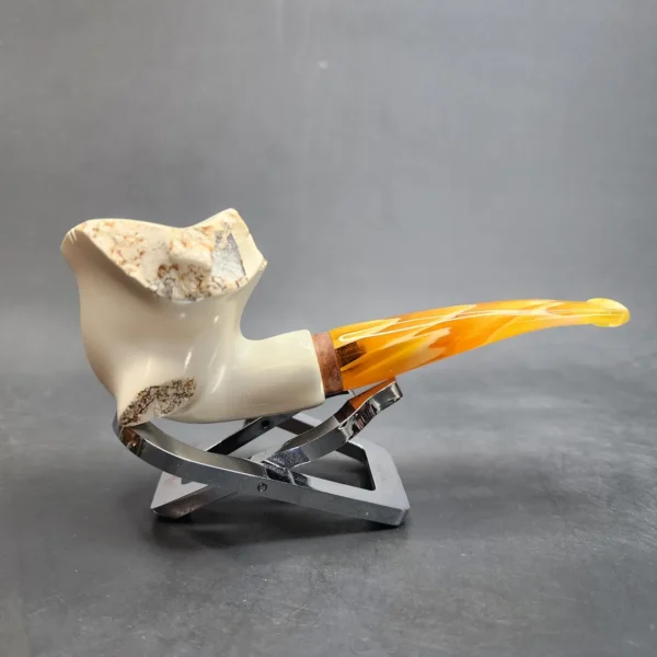 MBSD Meerschaum Deluxe Natural, Freehand Block Meerschaum Pipe, Briar-Mortis [SOLD OUT] - Image 4