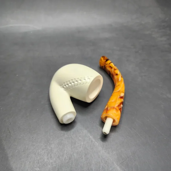MBSD Meerschaum Bent Egg Block Meerschaum Pipe, Fitted Case [SOLD OUT] - Image 10