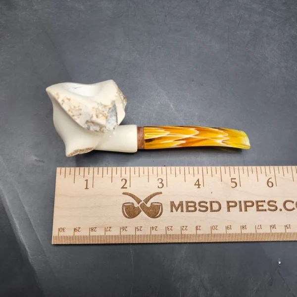 MBSD Meerschaum Deluxe Natural, Freehand Block Meerschaum Pipe, Briar-Mortis [SOLD OUT] - Image 10