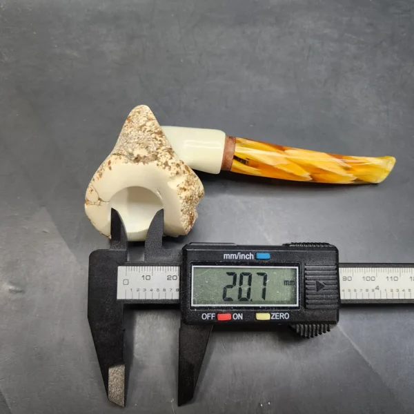 MBSD Meerschaum Deluxe Natural, Freehand Block Meerschaum Pipe, Briar-Mortis [SOLD OUT] - Image 11