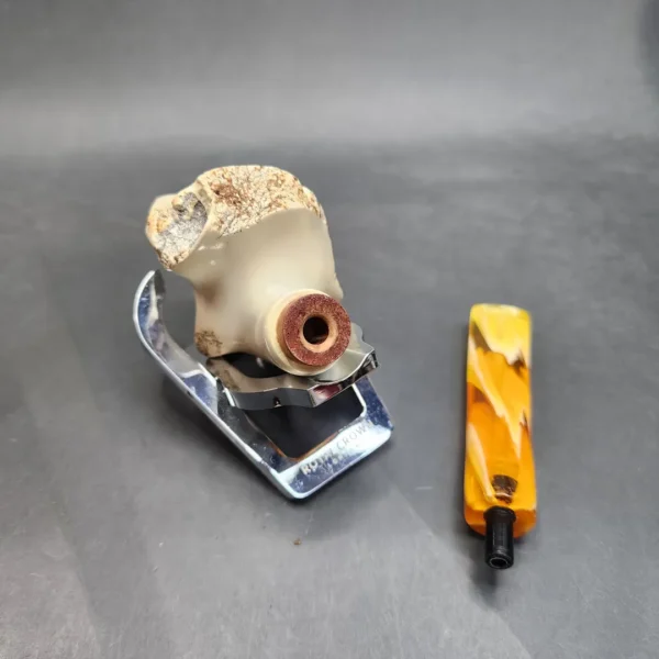 MBSD Meerschaum Deluxe Natural, Freehand Block Meerschaum Pipe, Briar-Mortis [SOLD OUT] - Image 12