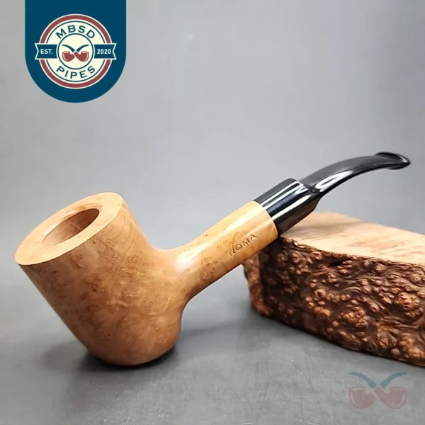 Roma Smooth Slightly Bent Poker Estate Briar Pipe, Unsmoked [SOLD OUT]