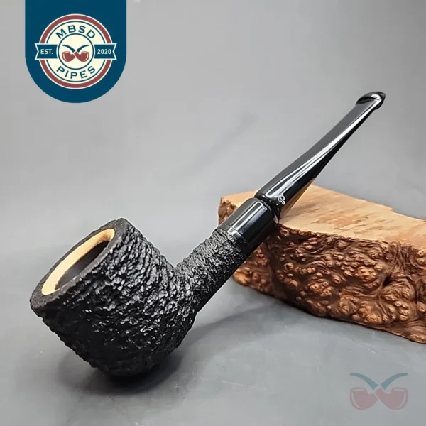 Peterson's Drymeer Sandblasted Straight Pot Estate Briar Pipe, Meerschaum Lined [SOLD OUT]