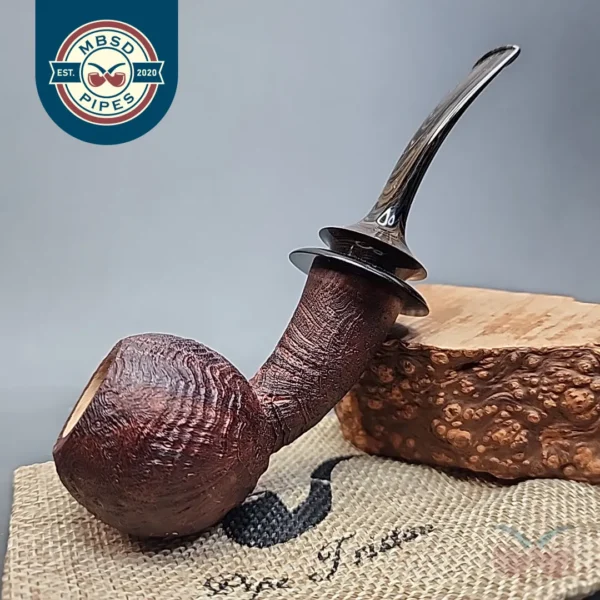 Pipe Tristan Sandblasted Apple Handmade Briar Pipe [SOLD OUT]