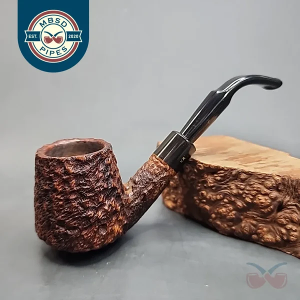 King's Ransom London Made 7190, Rusticated Bent Volcano Briar Pipe, English Estates [SOLD OUT]