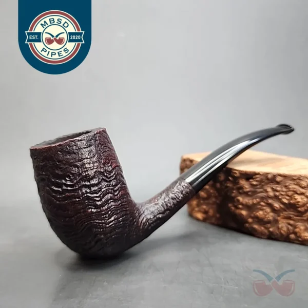WO Larsen Super Sandblasted Bent Egg Estate Briar Pipe [SOLD OUT]