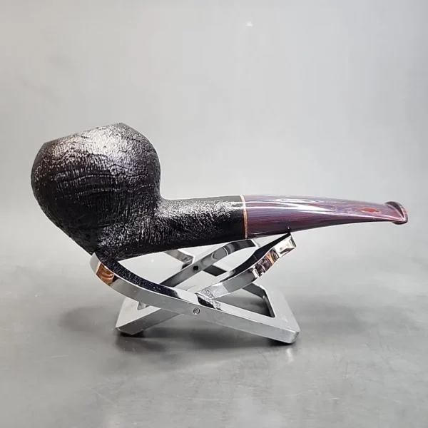 Sean Reum Black Sandblasted Acorn Handmade Briar Pipe, New - Image 3
