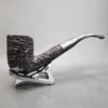 Ferndown Bark Rusticated Bent Billiard Estate Briar Pipe - Image 3