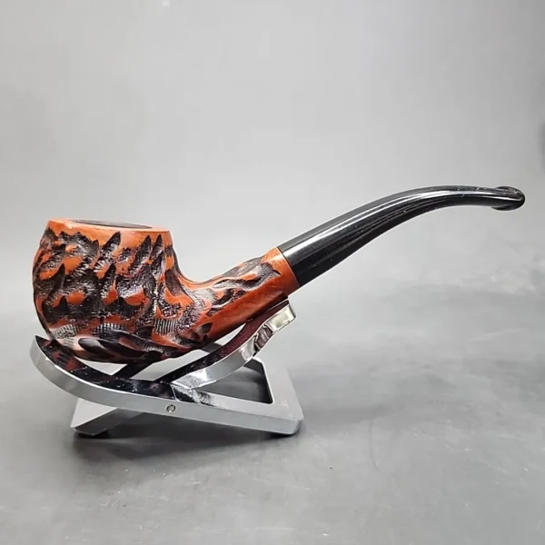 Baraccini Rusticated Bent Apple Estate Briar Pipe, Unsmoked [SOLD OUT] - Image 3