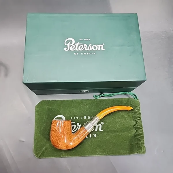 Peterson Amber Spigot 65, Smooth Bent Billiard Estate Briar Pipe, Unsmoked [SOLD OUT] - Image 3