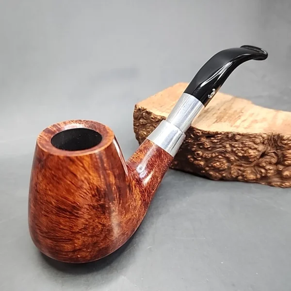 Viking Classic Smooth Bent Danish Volcano Estate Briar Pipe, Unsmoked [SOLD OUT] - Image 3