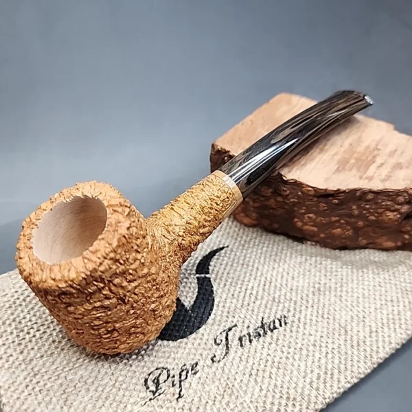 Pipe Tristan Shape 55 Handmade Rusticated Briar Pipe, New [SOLD OUT] - Image 3