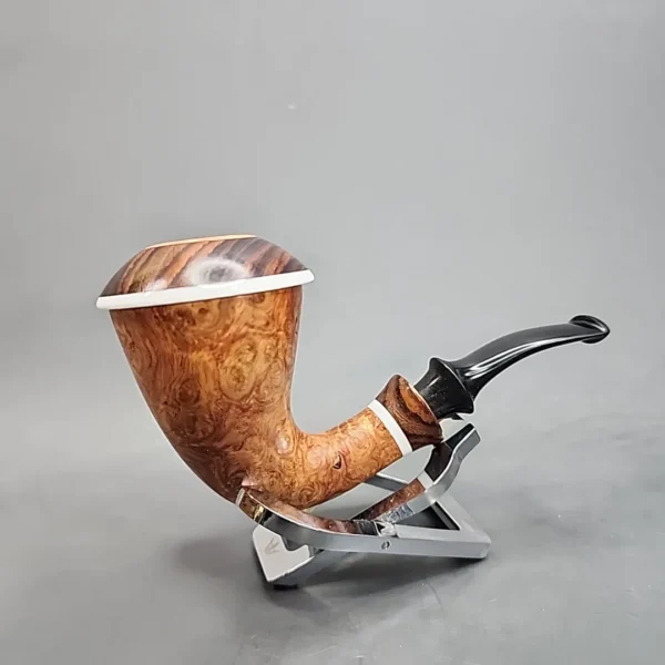 Karim Smooth Calabash Handmade Briar Pipe, New [SOLD OUT] - Image 3