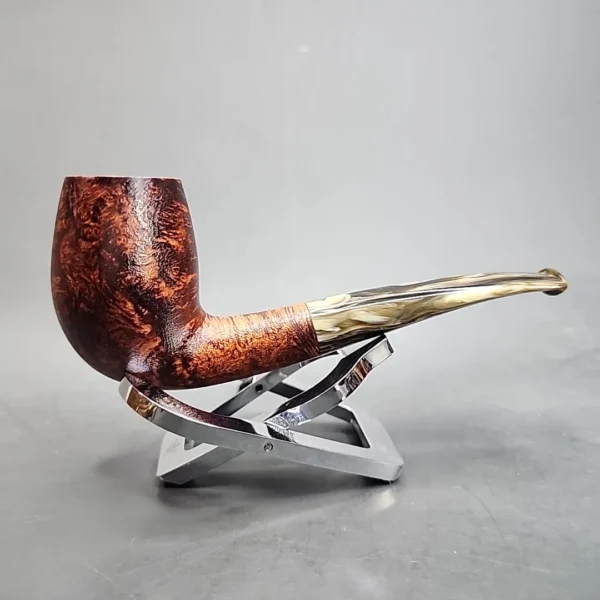 Sean Reum Signature Eggshell Bent Egg Briar Pipe, New - Image 3