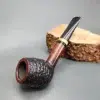 Karim Partially Rusticated Devil Anse Handmade Briar Pipe, New - Image 3