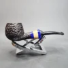 Karim Rusticated Slightly Bent Apple Handmade Briar Pipe, New - Image 3