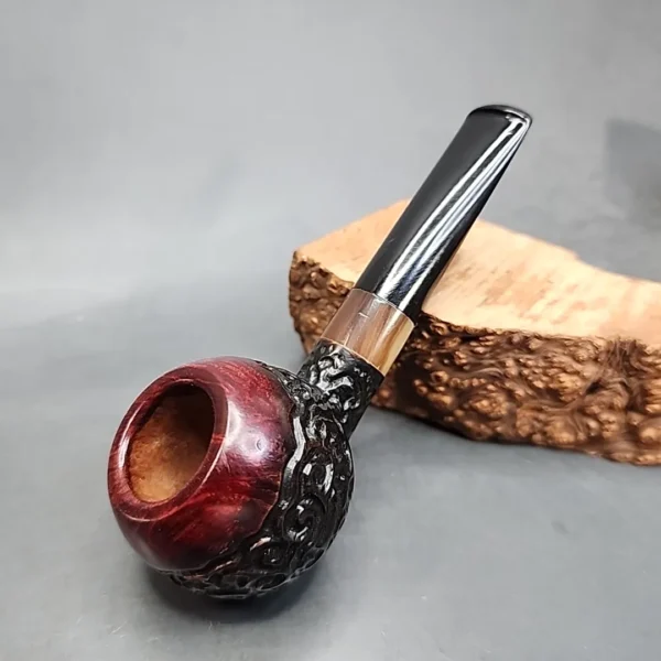 Karim Rusticated Small Straight Apple Briar Pipe, New - Image 3