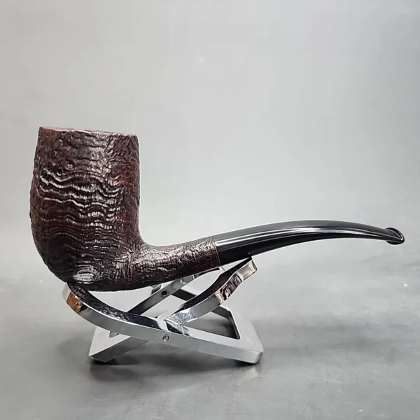 WO Larsen Super Sandblasted Bent Egg Estate Briar Pipe [SOLD OUT] - Image 3
