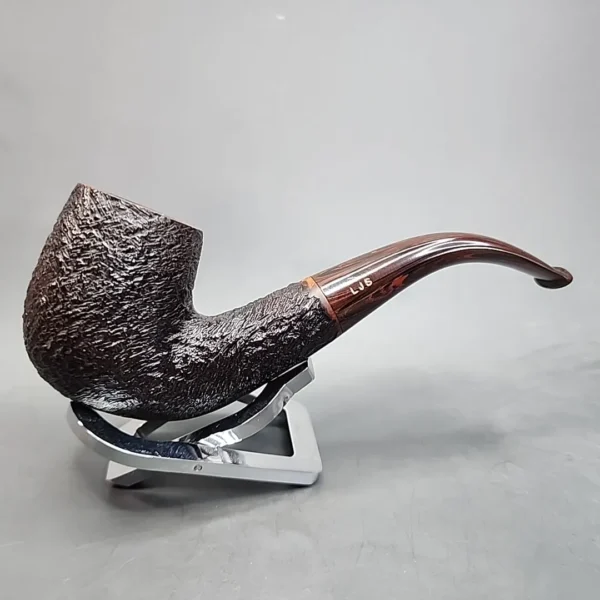 Ferndown Bark 3 Star, Les Wood Bent Billiard Estate Briar Pipe [SOLD OUT] - Image 3