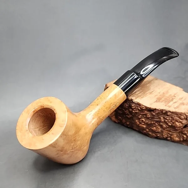 Roma Smooth Slightly Bent Poker Estate Briar Pipe, Unsmoked [SOLD OUT] - Image 4