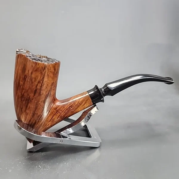 Pipe Dan by Celius,1966, Smooth Bent Pickaxe Estate Briar Pipe, Handmade, Danish Estates - Image 4