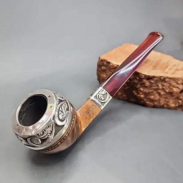 E.B.C. Best Briar Silver Mounted Bulldog Estate Briar Pipe [SOLD OUT] - Image 4