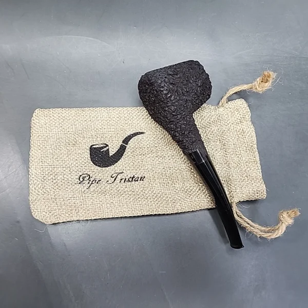 Pipe Tristan Rusticated Shape 55 Handmade Briar Pipe, France [SOLD OUT] - Image 4
