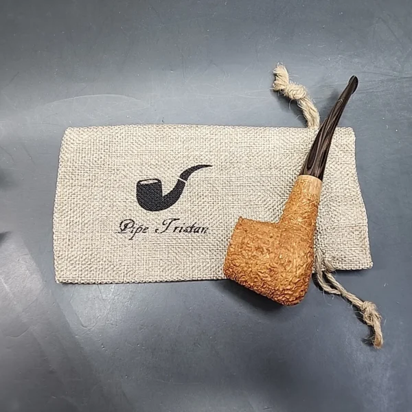 Pipe Tristan Shape 55 Handmade Rusticated Briar Pipe, New [SOLD OUT] - Image 4