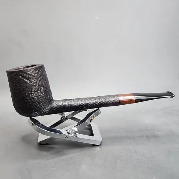 WO Larsen Sandblasted Liverpool Estate Briar Pipe - Image 3